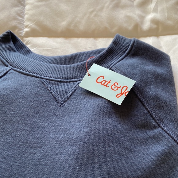 NWT Cat & Jack youth sweatshirt in purple gray short sleeve youth size L 12-14 - Picture 10 of 10